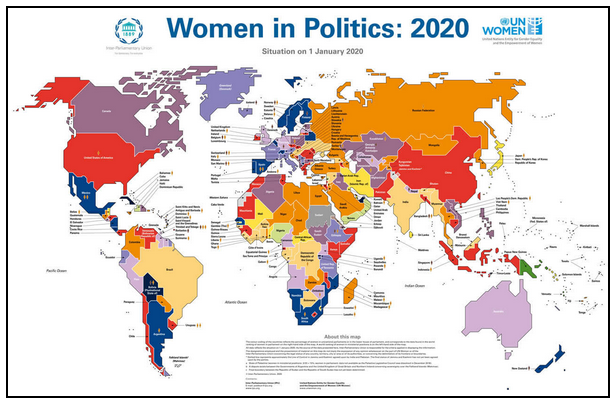 IPU/UN Women “Women in politics: 2020” map